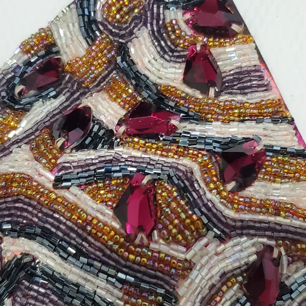 Victoria's Secret Beaded Embellished Triangle Bikini Top Medium - Picture 7 of 9